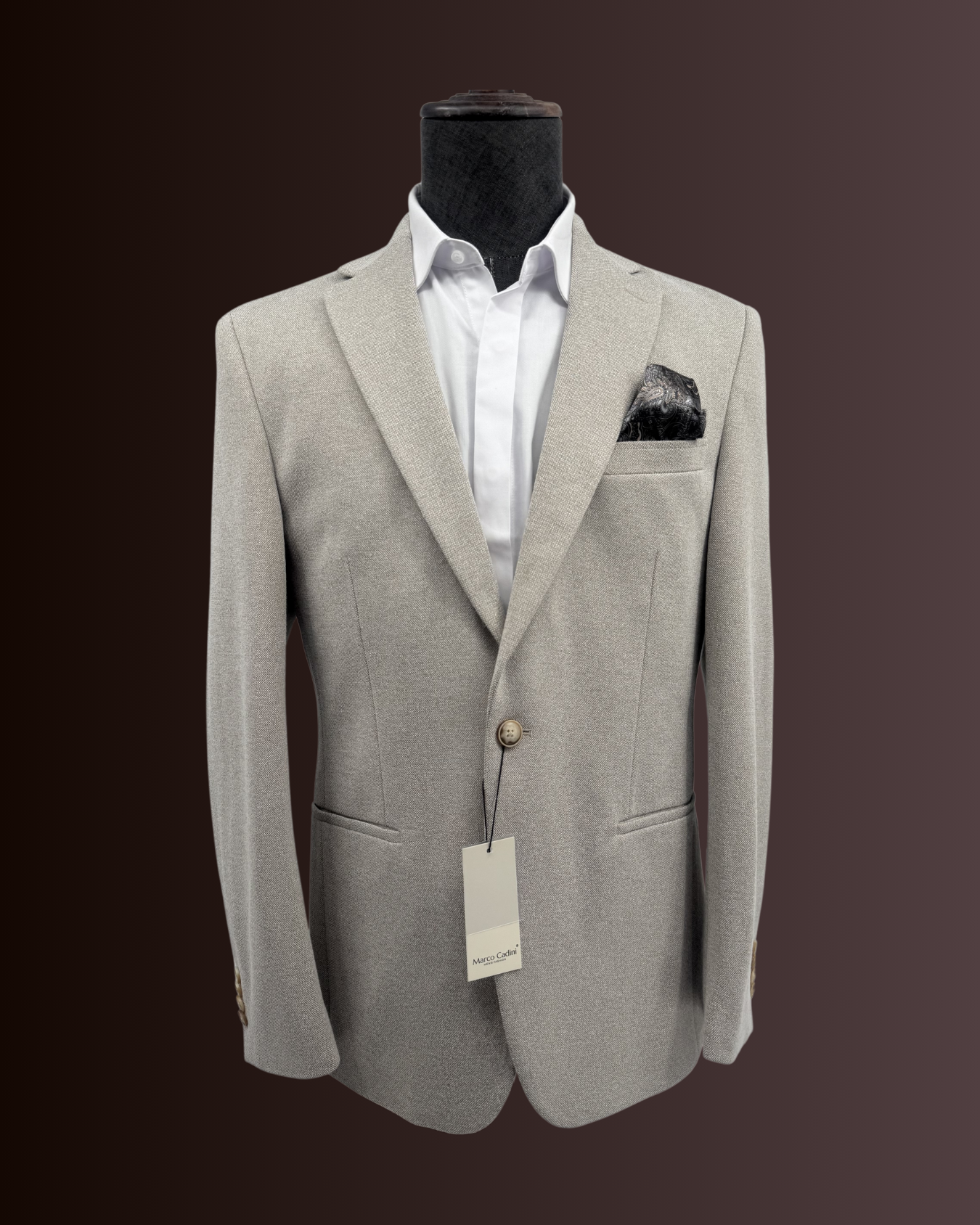 Marynarka męska casual beżowa Marco Cadini Radom, model KM 619 Beige